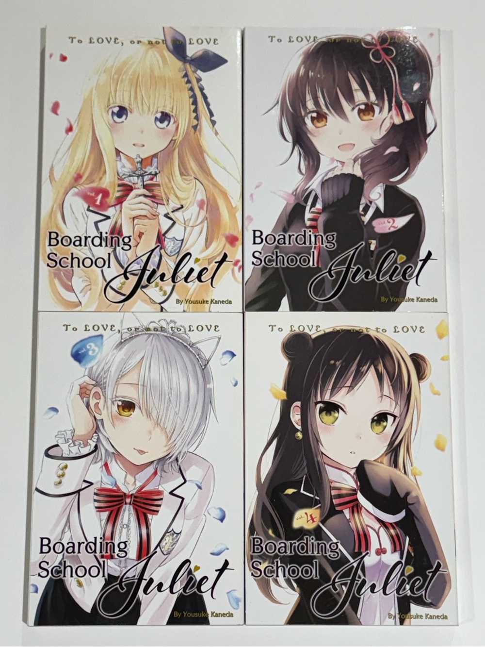 Manga Paperback Lot Set Boarding School Juliet #1-4 Yousuke Kaneda English